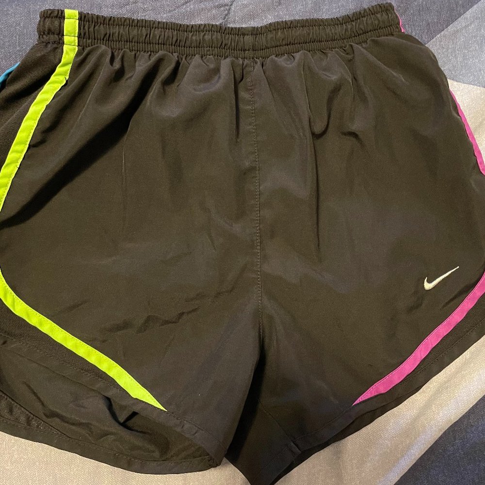 XS Multi-Colored and Black Nike Running Shorts